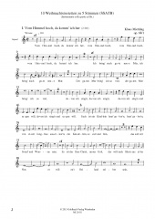 Zehn Weihnachtsmotetten zu fnf Stimmen, op. 68 - Stimmensatz B (mit Tenor im Altschlssel)