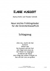 Weihnachtslieder Streicherklasse - Schlagzeug