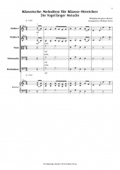 Die Vogelfnger Melodie (Streicher und Klavier) - Set