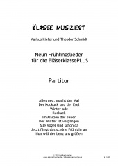 Frhlingslieder Blserklasse - Partitur