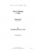 Sonate in F fr Blockfltenquartett, op. 36, 1991 - Stimmensatz (AATB)